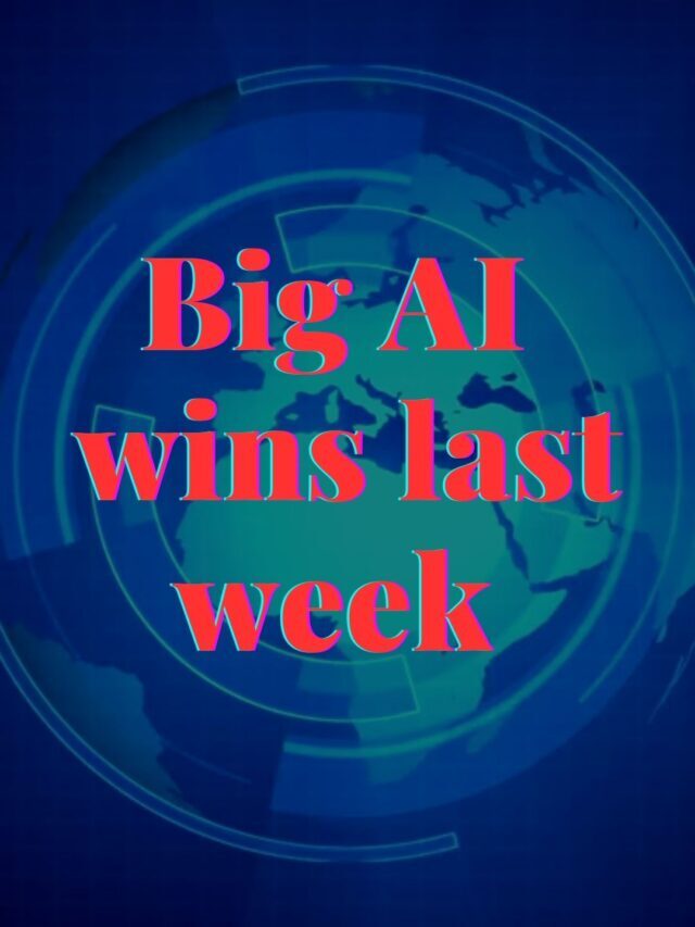 Big achievements in AI last week